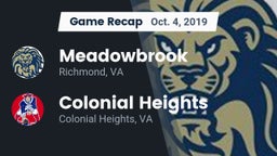 Recap: Meadowbrook  vs. Colonial Heights  2019
