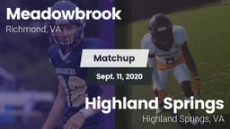 Matchup: Meadowbrook vs. Highland Springs  2020