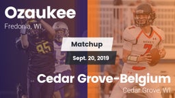 Matchup: Ozaukee  vs. Cedar Grove-Belgium  2019