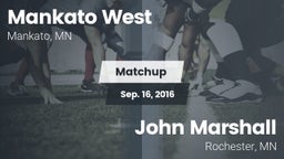 Matchup: Mankato West High vs. John Marshall  2016