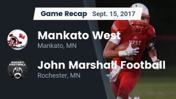 Recap: Mankato West  vs. John Marshall Football 2017