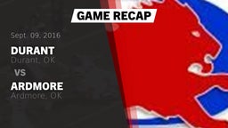 Recap: Durant  vs. Ardmore  2016