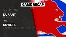 Recap: Durant  vs. Coweta 2016