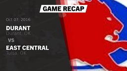 Recap: Durant  vs. East Central  2016