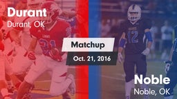 Matchup: Durant  vs. Noble  2016