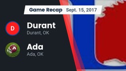 Recap: Durant  vs. Ada  2017