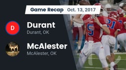 Recap: Durant  vs. McAlester  2017
