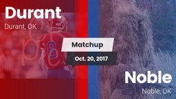 Matchup: Durant  vs. Noble  2017