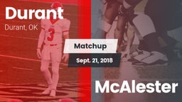 Matchup: Durant  vs. McAlester  2018