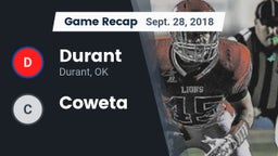 Recap: Durant  vs. Coweta  2018