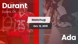 Matchup: Durant  vs. Ada  2018