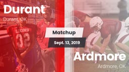 Matchup: Durant  vs. Ardmore  2019