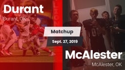 Matchup: Durant  vs. McAlester  2019