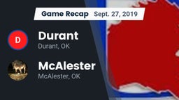 Recap: Durant  vs. McAlester  2019