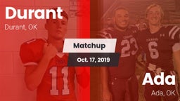 Matchup: Durant  vs. Ada  2019