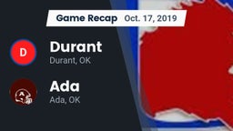 Recap: Durant  vs. Ada  2019