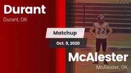 Matchup: Durant  vs. McAlester  2020