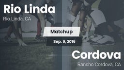 Matchup: Rio Linda High vs. Cordova  2016