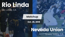 Matchup: Rio Linda High vs. Nevada Union  2018