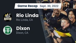 Recap: Rio Linda  vs. Dixon  2022