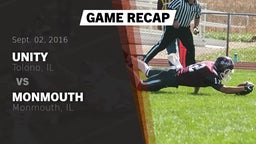 Recap: Unity  vs. Monmouth  2016