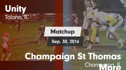 Matchup: Unity  vs. Champaign St Thomas More  2016