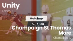 Matchup: Unity  vs. Champaign St Thomas More  2017