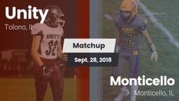 Matchup: Unity  vs. Monticello  2018