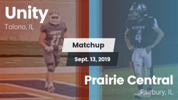 Matchup: Unity  vs. Prairie Central  2019