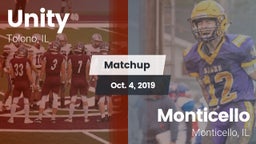 Matchup: Unity  vs. Monticello  2019