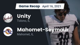 Recap: Unity  vs. Mahomet-Seymour  2021