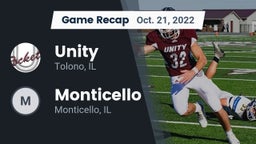 Recap: Unity  vs. Monticello  2022
