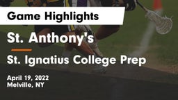St. Anthony's  vs St. Ignatius College Prep Game Highlights - April 19, 2022