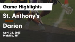 St. Anthony's  vs Darien  Game Highlights - April 22, 2023