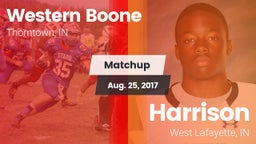 Matchup: Western Boone High vs. Harrison  2017