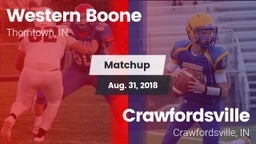 Matchup: Western Boone High vs. Crawfordsville  2018
