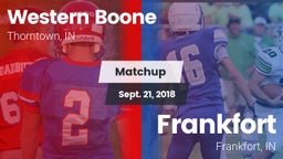 Matchup: Western Boone High vs. Frankfort  2018