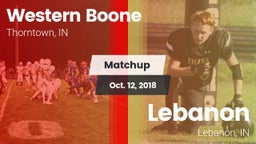 Matchup: Western Boone High vs. Lebanon  2018
