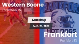 Matchup: Western Boone High vs. Frankfort  2020