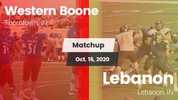 Matchup: Western Boone High vs. Lebanon  2020