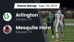 Recap: Arlington  vs. Mesquite Horn  2019