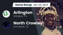 Recap: Arlington  vs. North Crowley  2019