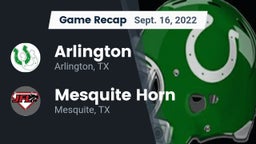 Recap: Arlington  vs. Mesquite Horn  2022