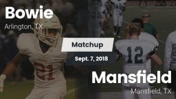 Matchup: Bowie  vs. Mansfield  2018