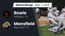 Recap: Bowie  vs. Mansfield  2018