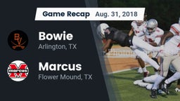 Recap: Bowie  vs. Marcus  2018