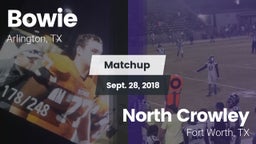 Matchup: Bowie  vs. North Crowley  2018