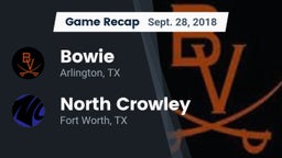 Recap: Bowie  vs. North Crowley  2018