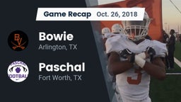 Recap: Bowie  vs. Paschal  2018