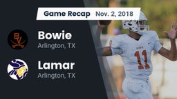 Recap: Bowie  vs. Lamar  2018
